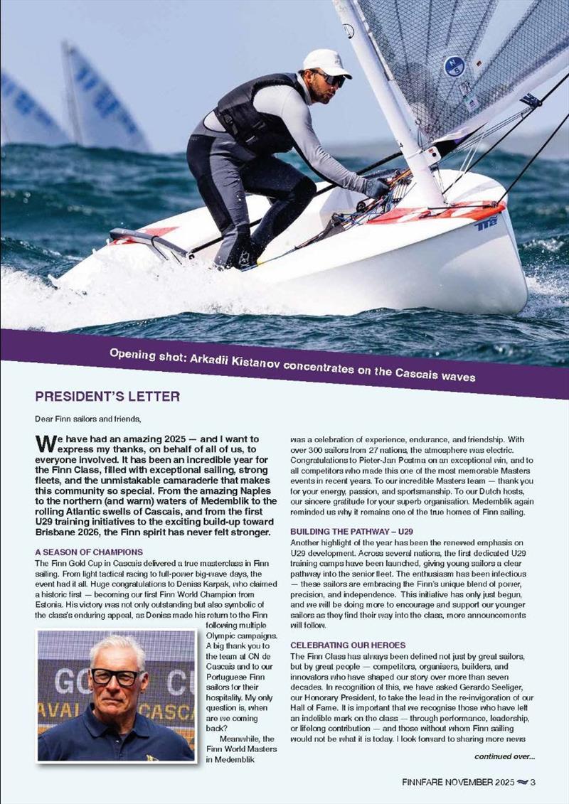 November 2025 FINNFARE photo copyright Robert Deaves taken at  and featuring the Finn class