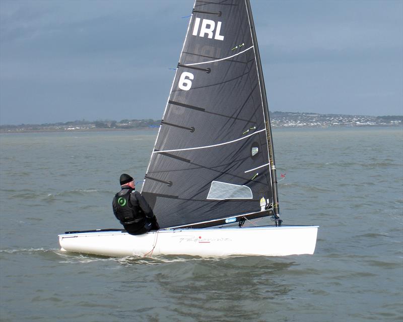 The Finn of Richard Tait on Howth YC Dinghy Frostbites Spring Series Day 4 photo copyright Neil Murphy taken at Howth Yacht Club and featuring the Finn class