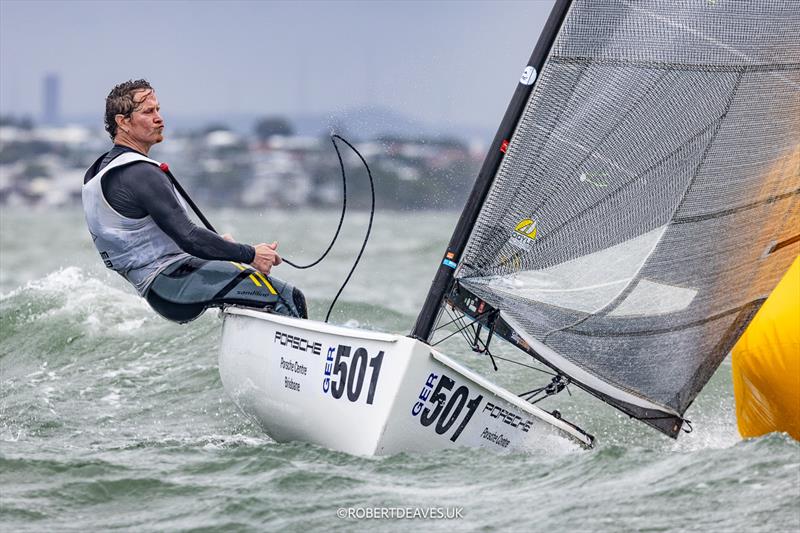 Seventieth Finn Gold Cup in Brisbane - Practice Race - Fabian Lemmel, GER photo copyright Robert Deaves / www.robertdeaves.uk taken at Royal Queensland Yacht Squadron and featuring the Finn class