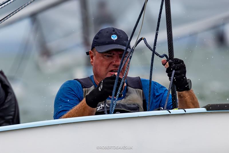 Anthony Nossiter, AUS - 2026 Finn World Masters day 2 photo copyright Robert Deaves / www.robertdeaves.uk taken at Royal Queensland Yacht Squadron and featuring the Finn class