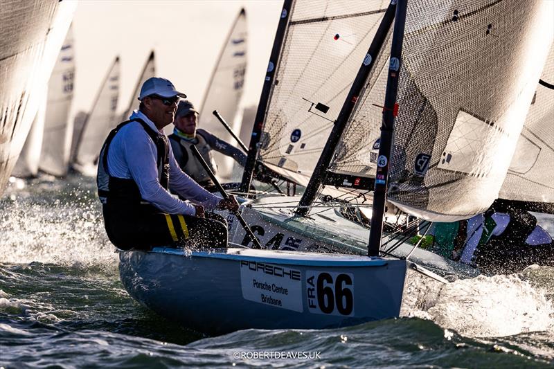 Philippe Lobert, FRA during the 2026 Finn World Masters photo copyright Robert Deaves / www.robertdeaves.uk taken at Royal Queensland Yacht Squadron and featuring the Finn class