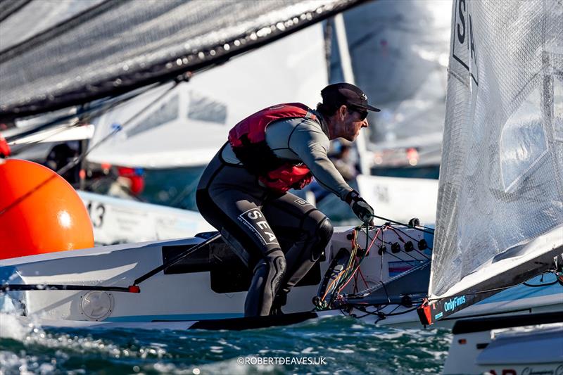 Brendan Casey, AUS during the 2026 Finn World Masters photo copyright Robert Deaves / www.robertdeaves.uk taken at Royal Queensland Yacht Squadron and featuring the Finn class
