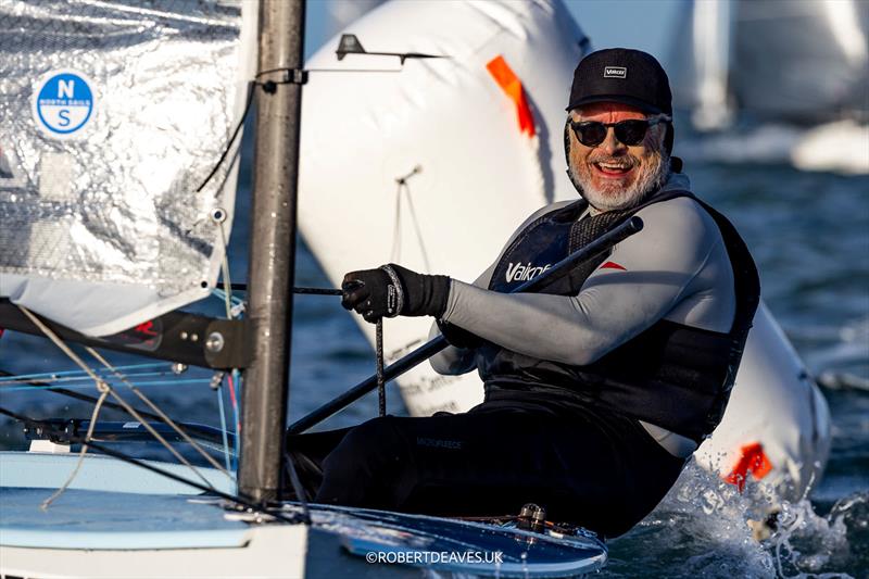 James Mayjor, AUS during the 2026 Finn World Masters photo copyright Robert Deaves / www.robertdeaves.uk taken at Royal Queensland Yacht Squadron and featuring the Finn class