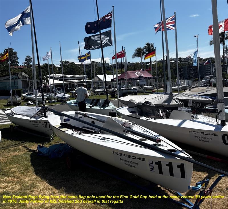 Boat park - Finn Gold Cup & Finn Masters World Championship - Brisbane - February 2026 photo copyright Robert Deaves / Finn Class taken at Royal Queensland Yacht Squadron and featuring the Finn class