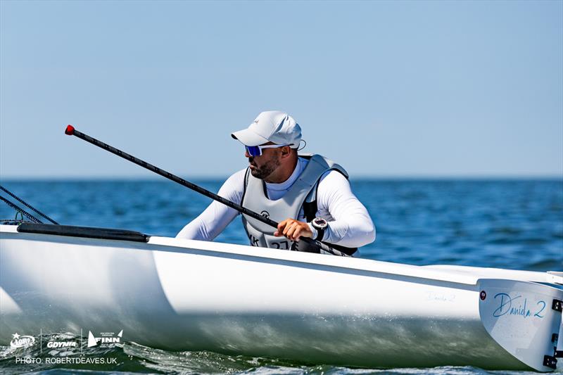 Tomas Mihalik, SVK on day 2 of the 2026 Open Finn and U29 European Championship - photo © Robert Deaves / www.robertdeaves.uk