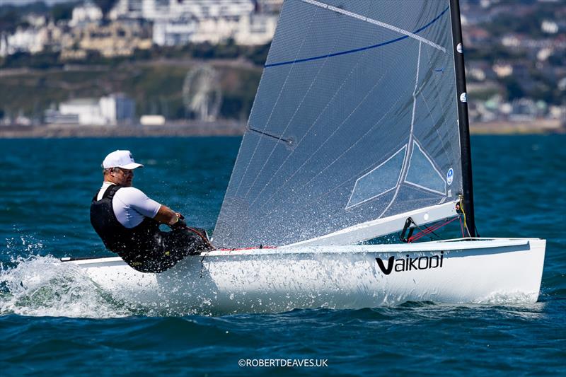 Matt Howard at the Grand Slam Brixham photo copyright Robert Deaves taken at  and featuring the Finn class