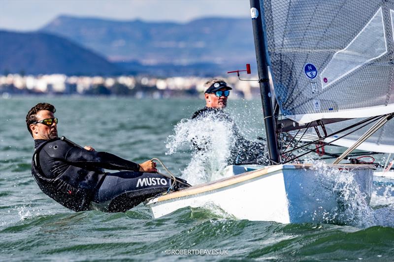 Nanno Schuttrups, NED on day 2 of the 2026 Finn European Masters at Los Alcazares - photo © Robert Deaves / www.robertdeaves.uk
