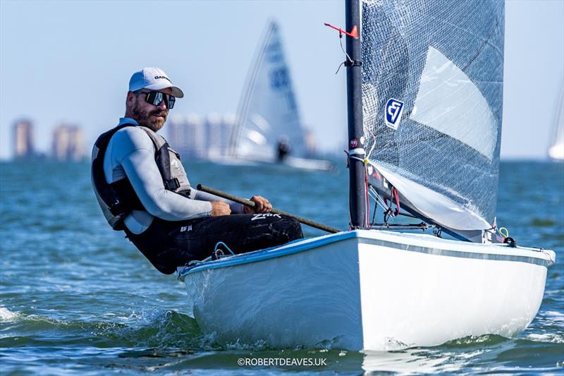 Tibor Pallay, HUN - Finn European Masters Championship 2026 Day 3 - photo © Robert Deaves