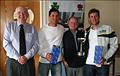 Fireball Leinster Championships at Howth (l to r) Howth Yacht Club Commodore, Peter McKenna, Shane McCarthy, Regatta Chairman Emmet Dalton and Noel Butler