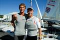 Christian Birrell and Sam Brearey finish 2nd at the Fireball World Championships at Portoroz, Slovenia © Jakica Jesih