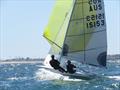 Jalina Thompson & Nathan Stockley enjoying the reaches during the Australian Fireball Championships © Rick Stockley