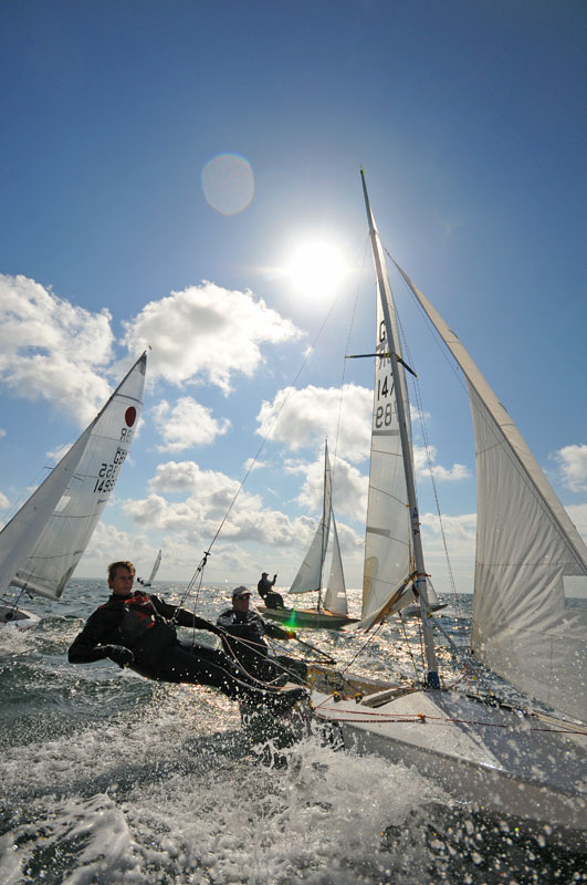 Racing on the final day of the Fireball nationals at Mount’s Bay photo copyright Lee Whitehead / www.photolounge.co.uk taken at  and featuring the Fireball class