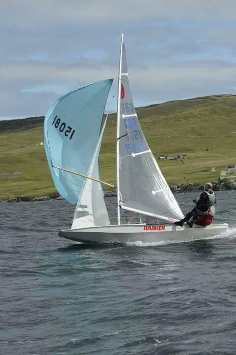 Tom Gillard & Richard Anderton win the Fireball Europeans at Lerwick photo copyright Johnnie Simpson taken at Lerwick Boating Club and featuring the Fireball class