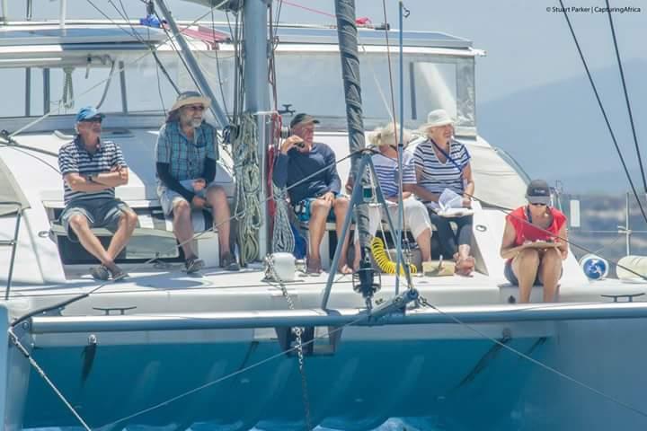 Race Committee team: Race Officer Dougie Allison (left) and his team on day 3 of the Fireball Worlds in South Africa - Dougie is a former Fireball sailor photo copyright Stuart Parker taken at Mossel Bay Yacht and Boat Club and featuring the Fireball class