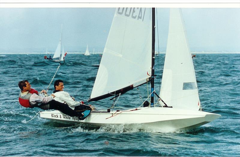 Dave Hall & Paul Constable in 1993 at Hayling Island SC - photo © Nick Champion / www.championmarinephotography.co.uk