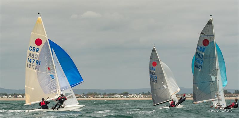 Close quarters racing during the Hayling Island Fireball Open - photo © Peter Hickson