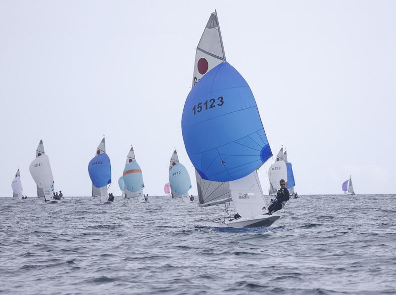 Day 5 of the Gul Fireball Europeans & Nationals at Lyme Regis photo copyright Pauline Rook taken at Lyme Regis Sailing Club and featuring the Fireball class