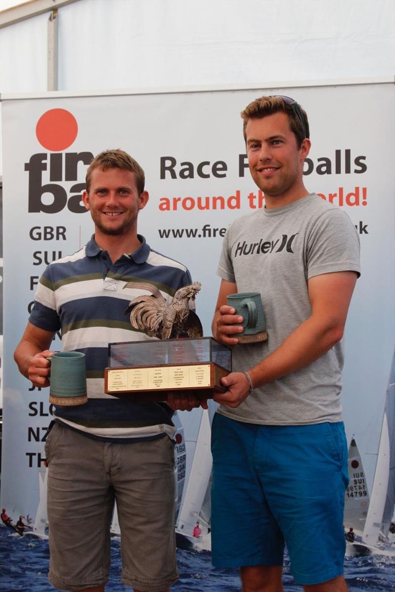 Matt Burge & Dan Schieber win the Gul Fireball Europeans & Nationals at Lyme Regis photo copyright Andy Wilcox taken at Lyme Regis Sailing Club and featuring the Fireball class