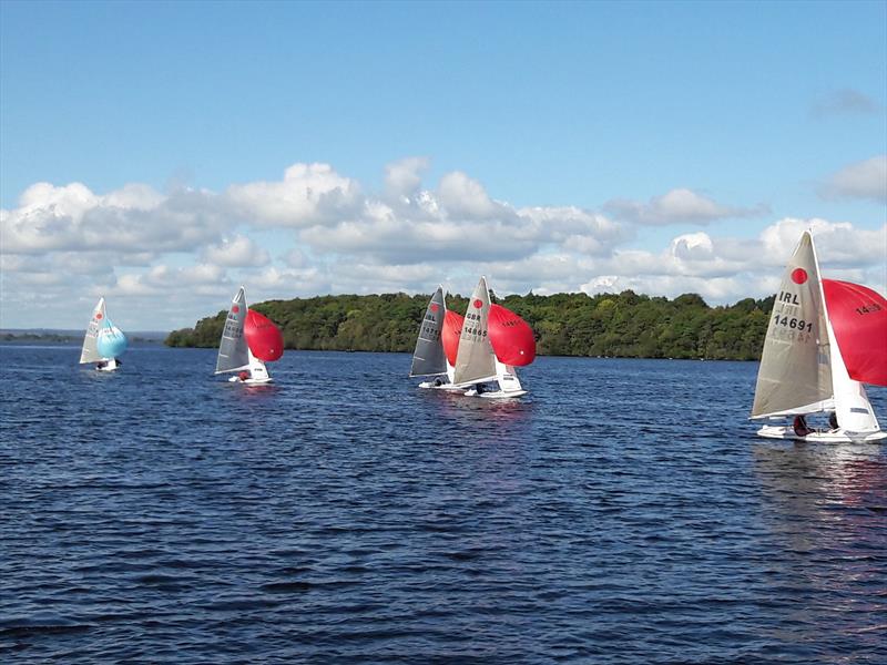 Racing at Lough Derg during the 2017 Irish Fireball Nationals photo copyright Frank Miller taken at Lough Derg Yacht Club and featuring the Fireball class