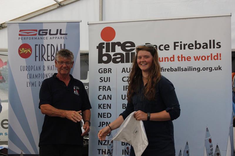 First female crew, 'Practice more, be quicker, just do it' photo copyright Andy Wilcox taken at Lyme Regis Sailing Club and featuring the Fireball class