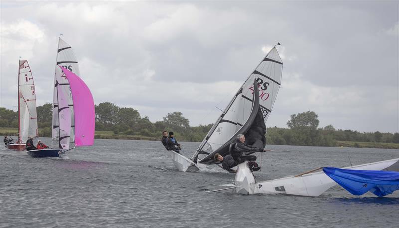 Thrills and spills at the Notts County Spring Regatta photo copyright David Eberlin taken at Notts County Sailing Club and featuring the Fireball class