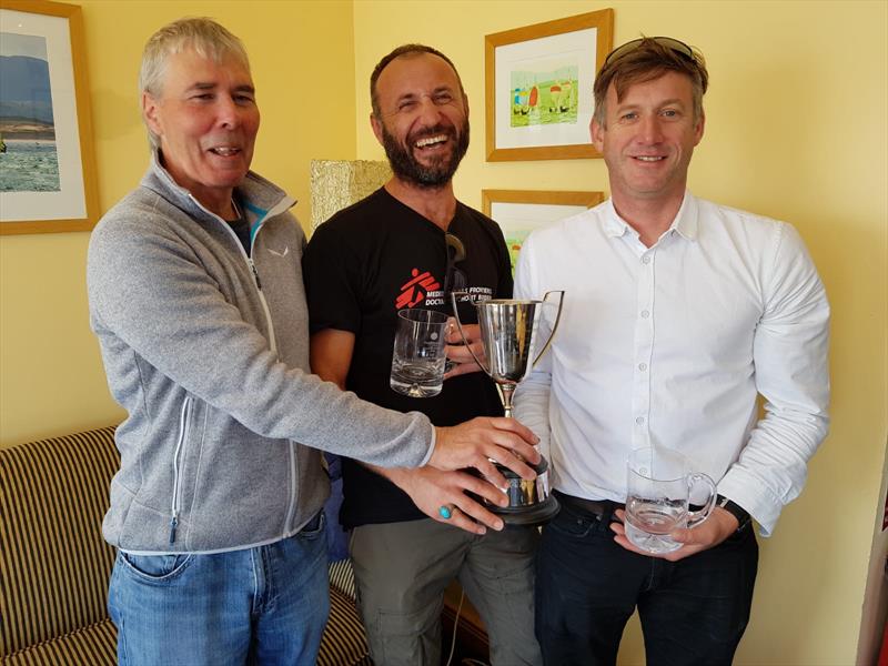 (l-r) Neil Cramer (Class Chairman) with Ismail Inan and Noel Butler, 2019 Fireball Ulsters Champions - photo © Frank Miller