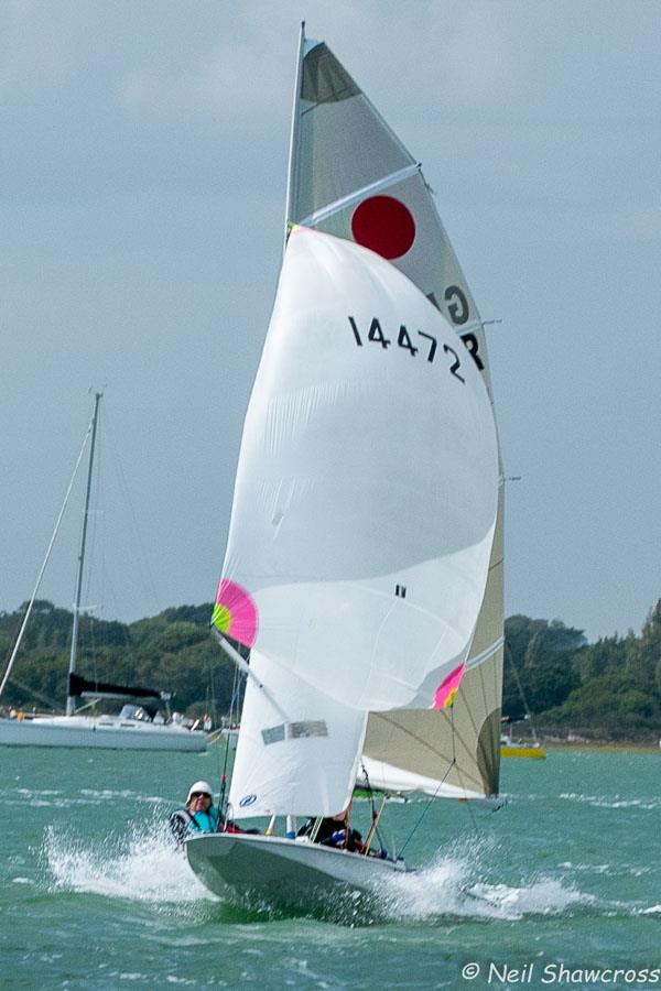 Svenja & Jorg Rennecke at Chichester Harbour Race Week photo copyright Neil Shawcross taken at Hayling Island Sailing Club and featuring the Fireball class