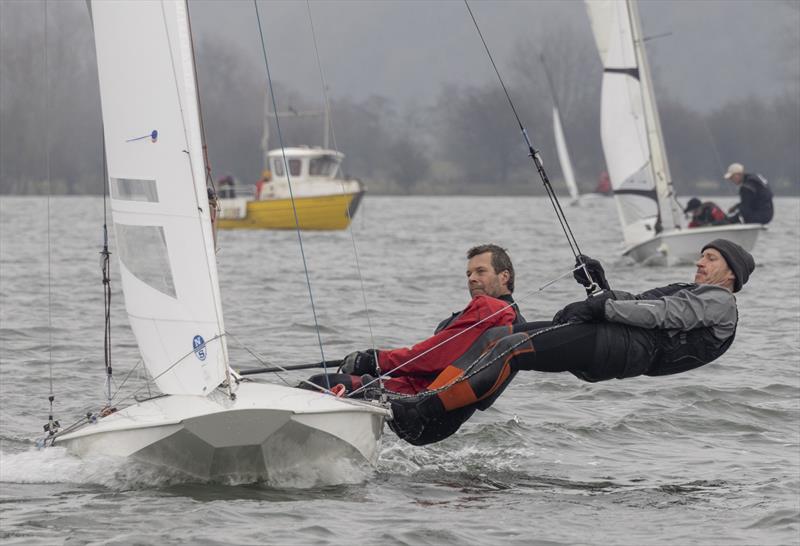 Overall winners Kevin Hope and Andy Stewart in a Fireballat at the Notts County First of Year Race photo copyright David Eberlin taken at Notts County Sailing Club and featuring the Fireball class
