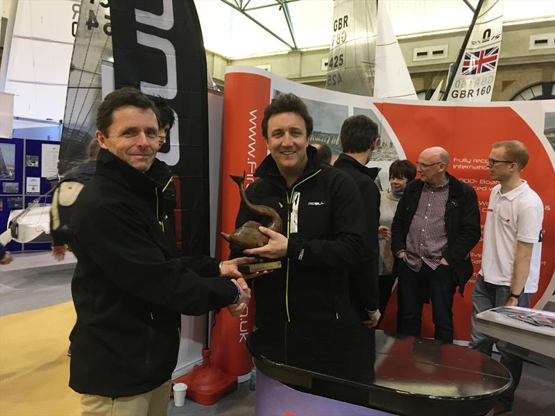 2019 Fireball Golden Dolphin Series Winners photo copyright Derian Scott taken at RYA Dinghy Show and featuring the Fireball class