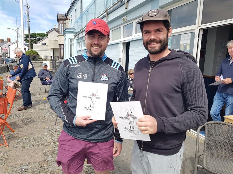 Ed Butler Jnr (right) and Sean Collins finish 2nd in the  Fireball Leinster Championship at Skerries photo copyright Frank Miller taken at Skerries Sailing Club and featuring the Fireball class