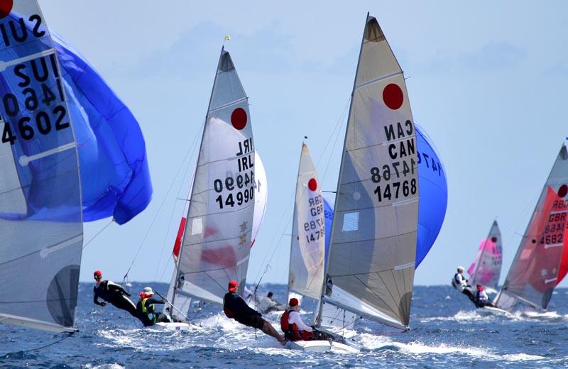 Fireball worlds in Barbados day 2 photo copyright Tom Gruitt / www.fotoboat.com taken at Barbados Yacht Club and featuring the Fireball class