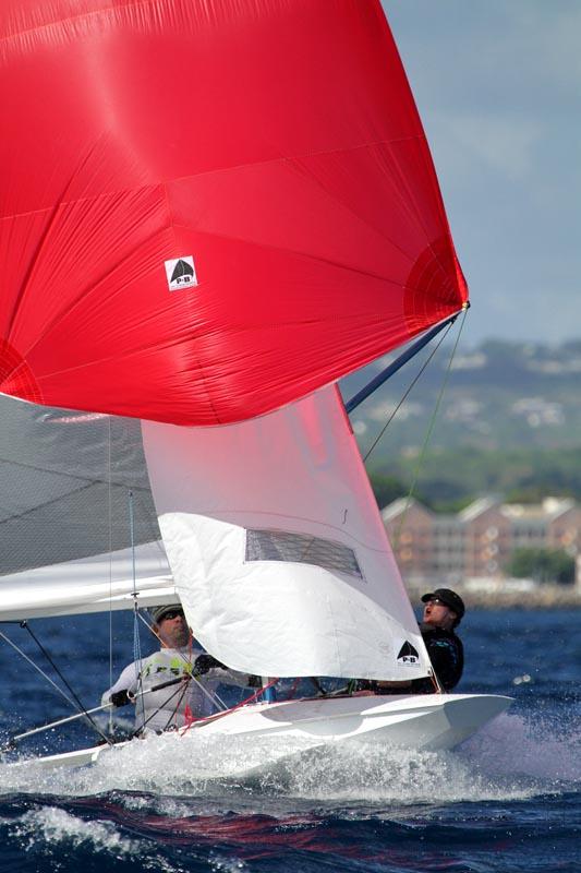 Fireball worlds in Barbados day 2 photo copyright Tom Gruitt / www.fotoboat.com taken at Barbados Yacht Club and featuring the Fireball class