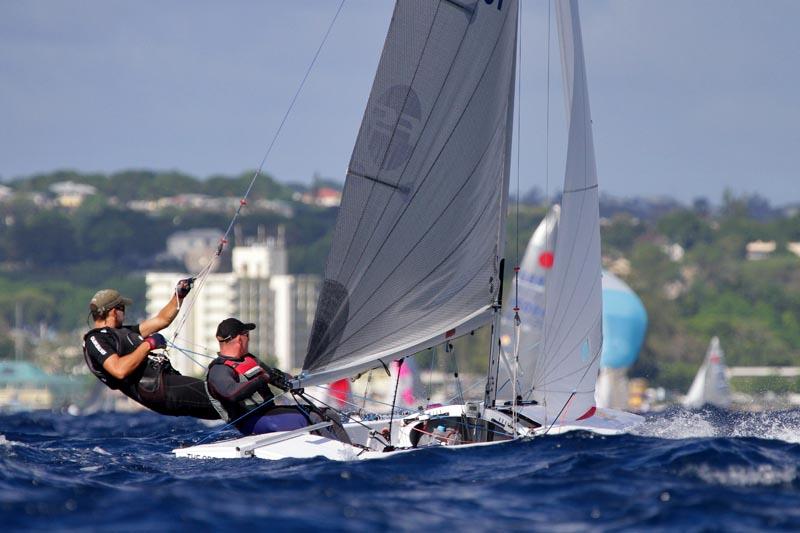 Fireball worlds in Barbados day 2 photo copyright Tom Gruitt / www.fotoboat.com taken at Barbados Yacht Club and featuring the Fireball class