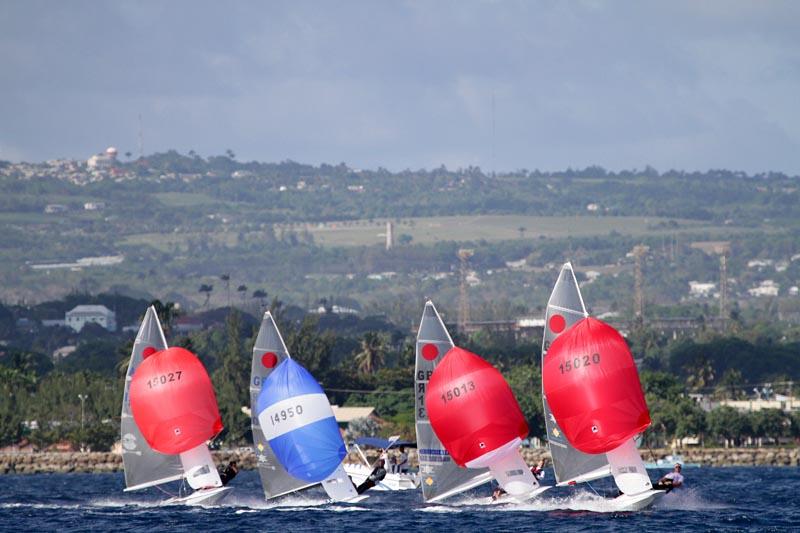 Fireball worlds in Barbados day 2 photo copyright Tom Gruitt / www.fotoboat.com taken at Barbados Yacht Club and featuring the Fireball class