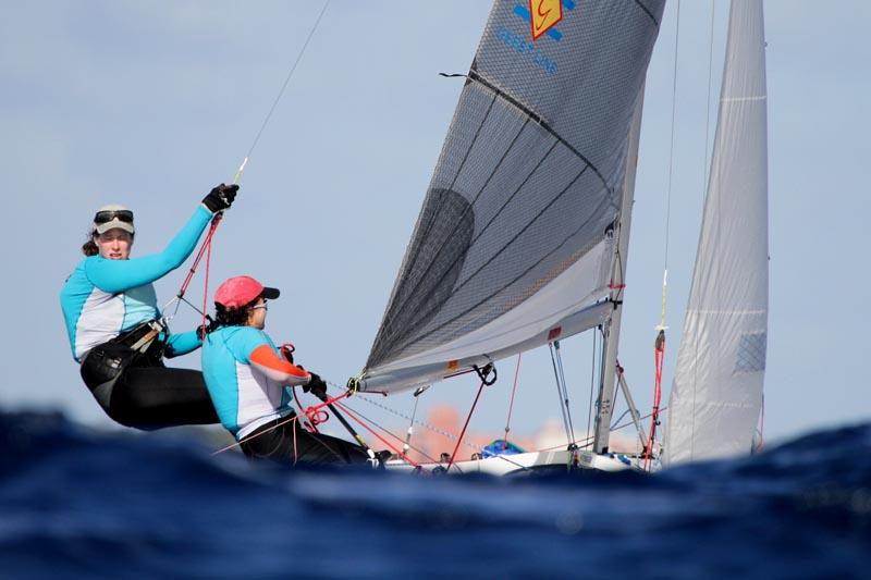 Fireball worlds in Barbados day 2 photo copyright Tom Gruitt / www.fotoboat.com taken at Barbados Yacht Club and featuring the Fireball class