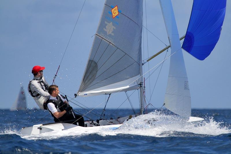 Fireball worlds in Barbados day 2 photo copyright Tom Gruitt / www.fotoboat.com taken at Barbados Yacht Club and featuring the Fireball class