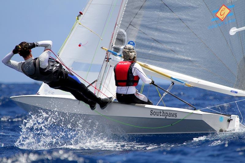 Fireball worlds in Barbados day 3 photo copyright Tom Gruitt / www.fotoboat.com taken at Barbados Yacht Club and featuring the Fireball class