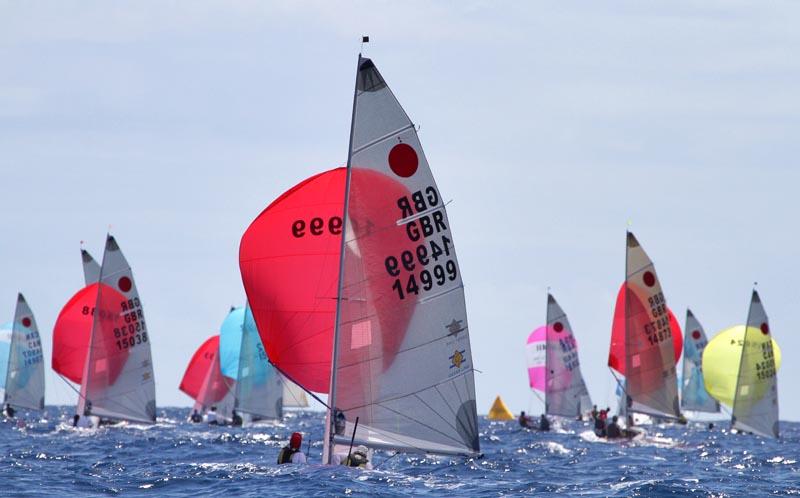 Fireball worlds in Barbados day 3 photo copyright Tom Gruitt / www.fotoboat.com taken at Barbados Yacht Club and featuring the Fireball class