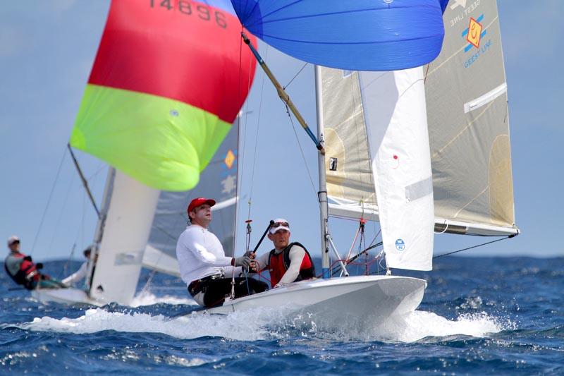 Fireball worlds in Barbados day 3 photo copyright Tom Gruitt / www.fotoboat.com taken at Barbados Yacht Club and featuring the Fireball class