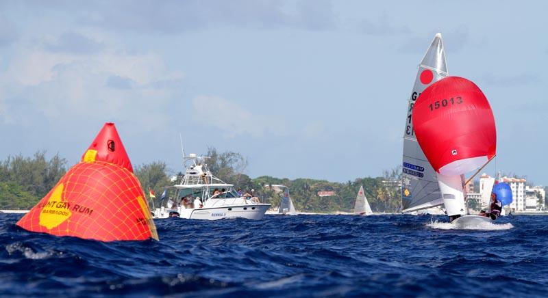Fireball worlds in Barbados day 3 photo copyright Tom Gruitt / www.fotoboat.com taken at Barbados Yacht Club and featuring the Fireball class