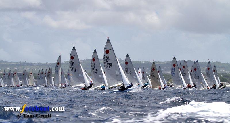 Fireball worlds in Barbados day 6 photo copyright Tom Gruitt / www.fotoboat.com taken at Barbados Yacht Club and featuring the Fireball class