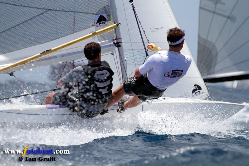 Fireball worlds in Barbados day 6 photo copyright Tom Gruitt / www.fotoboat.com taken at Barbados Yacht Club and featuring the Fireball class
