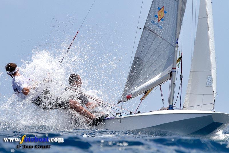 Fireball worlds in Barbados day 6 photo copyright Tom Gruitt / www.fotoboat.com taken at Barbados Yacht Club and featuring the Fireball class