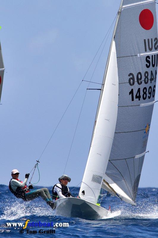 Fireball worlds in Barbados day 6 photo copyright Tom Gruitt / www.fotoboat.com taken at Barbados Yacht Club and featuring the Fireball class