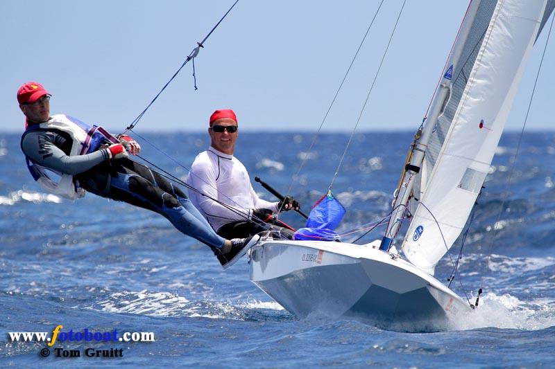 Fireball worlds in Barbados day 6 photo copyright Tom Gruitt / www.fotoboat.com taken at Barbados Yacht Club and featuring the Fireball class