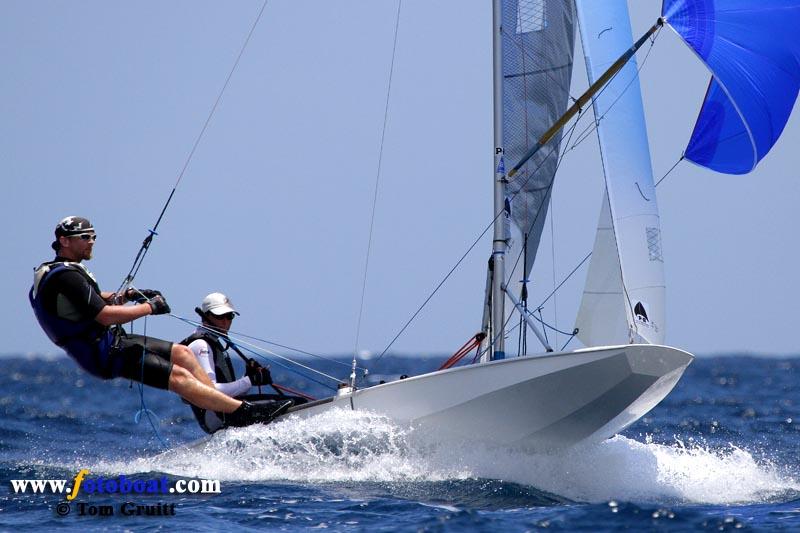 Fireball worlds in Barbados day 6 photo copyright Tom Gruitt / www.fotoboat.com taken at Barbados Yacht Club and featuring the Fireball class