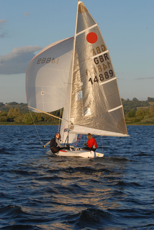 Derian Scott and Marisa Foster during the Wednesday Evening Series at Chew Valley Lake photo copyright Errol Edwards taken at Chew Valley Lake Sailing Club and featuring the Fireball class