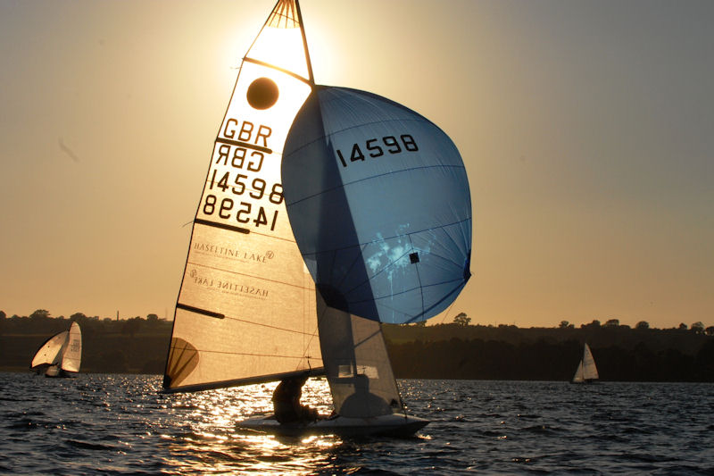 Pete Gifford during the Wednesday Evening Series at Chew Valley Lake photo copyright Errol Edwards taken at Chew Valley Lake Sailing Club and featuring the Fireball class