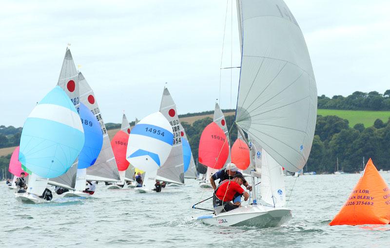 Fireball nationals at Restronguet day 1 photo copyright Lee Whitehead / www.photolounge.co.uk taken at Restronguet Sailing Club and featuring the Fireball class