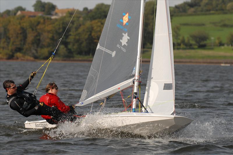 Derian and Andy Scott compete at Chew photo copyright Errol Edwards taken at Chew Valley Lake Sailing Club and featuring the Fireball class